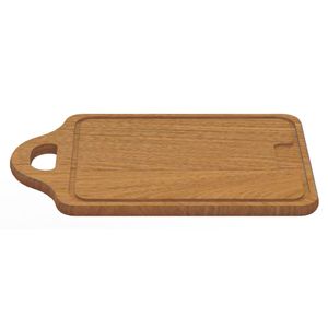 TABLA DE MADERA TECA RECTANGULAR CON AGARRADERA PARA PICAR/SERVIR