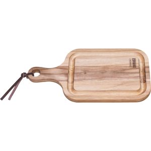 Tabla de Madera Churrasco Rectangular con Mango 46x23 cm