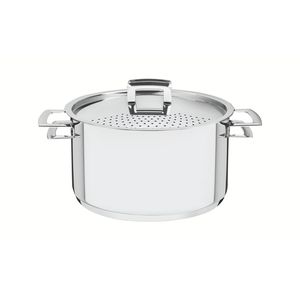 Olla para spaghetti Tramontina Brava de Acero Inoxidable Fondo Triple 24 cm 6,1 L