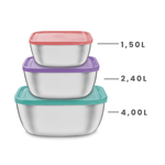 Juego-de-contenedores-Tramontina-Freezinox-cuadrados-de-acero-inoxidable-con-tapas-plA¡sticas-multicolores-3-piezas