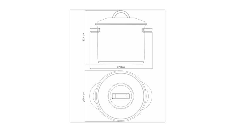 Olla alta Tramontina Professional de acero inoxidable fondo triple