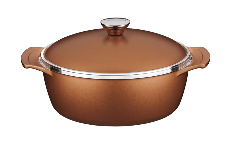 Cacerola-Tramontina-Lyon-de-aluminio-forjado-con-revestimiento-interno-antiadherente-Starflon-High-Performance-con-tapa-dorada