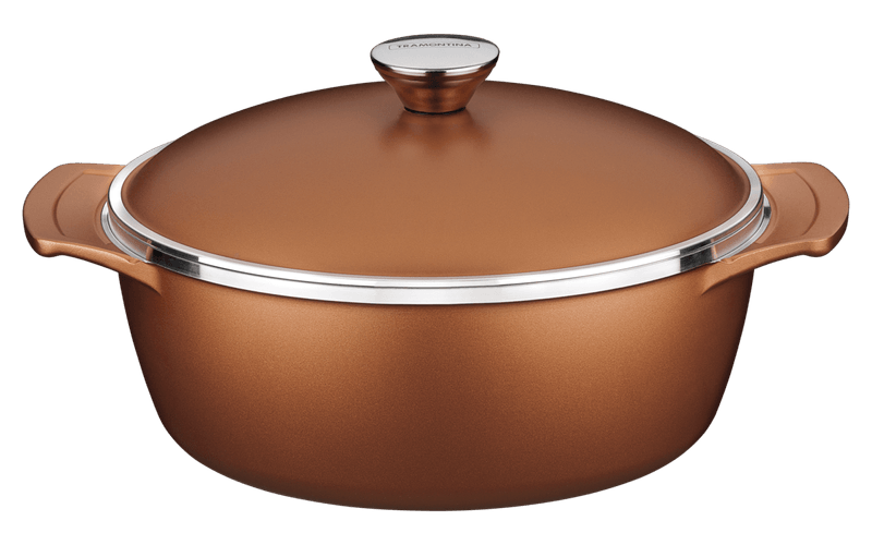 Cacerola-Tramontina-Lyon-de-aluminio-forjado-con-revestimiento-interno-antiadherente-Starflon-High-Performance-con-tapa-dorada
