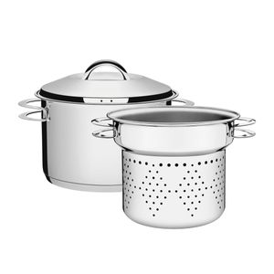 Juego Cozi-Pasta Solar 24 cm de Acero Inox con fondo triple 2 piezas