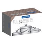 BATERIA DE COCINA ALLEGRA 65650324 ACERO INOX 7 PZAS INDUCCION END5**