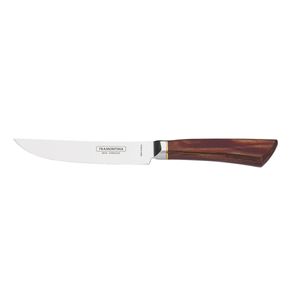 Cuchillo para Asado Tramontina Jumbo con Lámina de Acero Inoxidable y Mango de Madera Polywood Rojo 5"