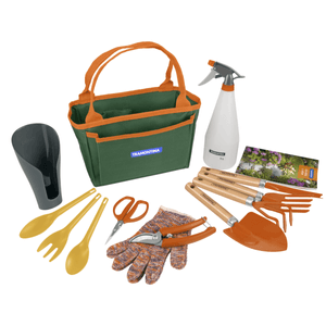 Kit de Herramientas para Jardín con Bolsa de Tela Porta Herramientas 13 pzas