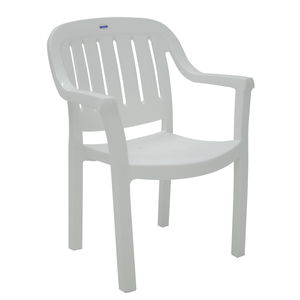 Sillón Tramontina Miami con apoyabrazos Respaldo vertical de Polipropileno Blanco