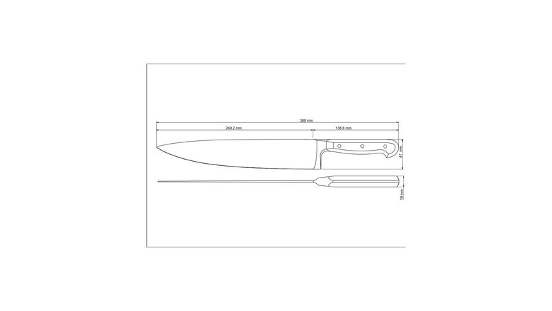 Cuchillo Chef 200mm Tramontina Century Forjado 24011108