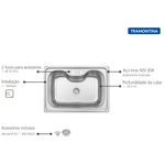 Fregadero-de-empotrar-Tramontina-Morgana-60-FX-de-acero-inoxidable-con-terminaci-n-satinada-69-x-49-cm-con-v-lvula.