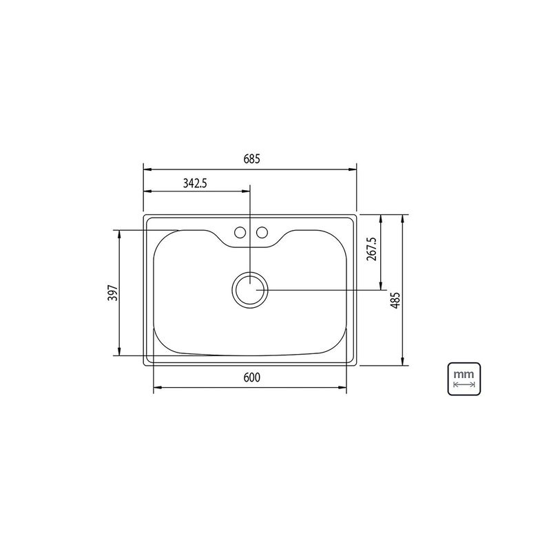 Fregadero-de-empotrar-Tramontina-Morgana-60-FX-de-acero-inoxidable-con-terminaci-n-satinada-69-x-49-cm-con-v-lvula.