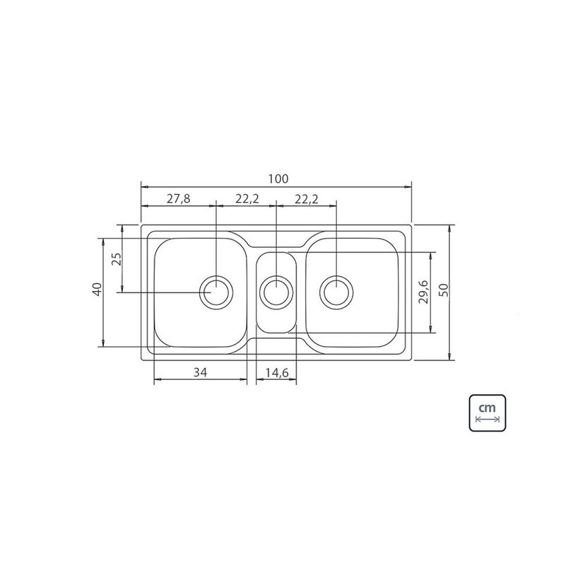 Fregadero-de-empotrar-Tramontina-2-cubetas-y-auxiliar-de-acero-inoxidable