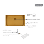 Pileta-Tramontina-Design-Collection-Quadrum-en-acero-inoxidable-con-Recubrimiento-PVD-Gold-70x40-cm