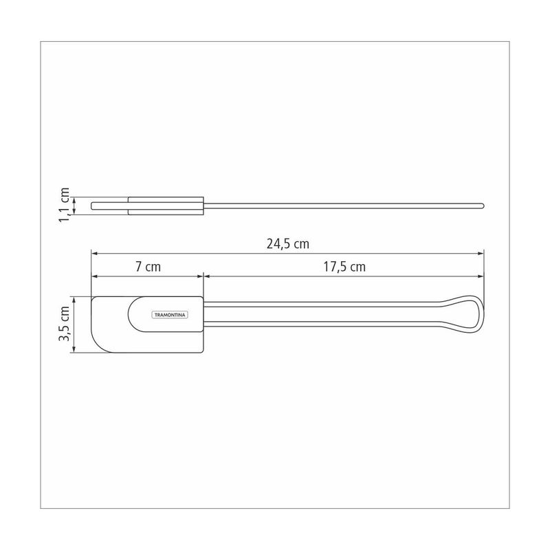 EspA¡tula-Tramontina-MoldAª-de-Silicona-Gris-con-Mango-de-Acero-Inoxidable