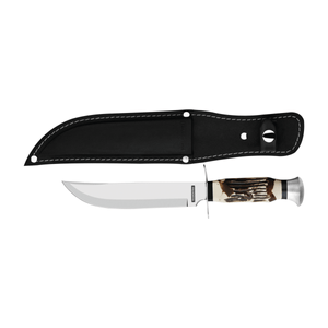 Cuchillo Deportivo con Lámina de Acero Inoxidable y Mango de ABS con Vaina Negra de Material Sintético 5"