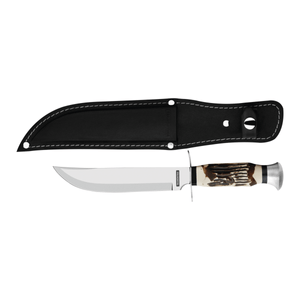 Cuchillo Deportivo con Lámina de Acero Inoxidable y Mango de ABS con Vaina Negra de Material Sintético 6"