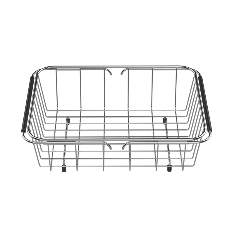 Cesto-Aramado-Retangular-Tramontina-em-AA§o-Inox-com-AlA§a-RegulA¡vel-para-Cubas-e-Pias