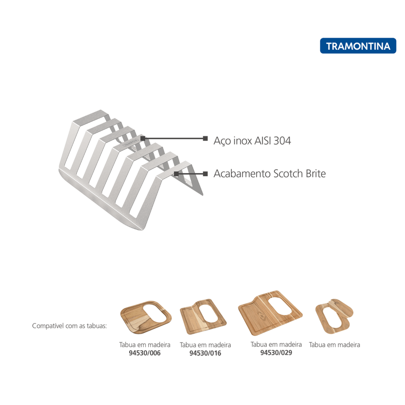 Escurridor-de-Platos-Tramontina-de-Acero-Inoxidable-con-Terminacion-Scotch-Brite-24-x-17-cm