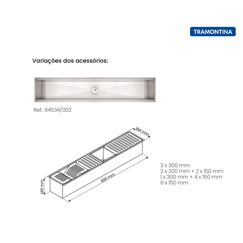 Canal-Organizador-de-Empotrar-Tramontina-en-acero-Inoxidable-con-Acabado-Scotch-Brite-90x18-cm
