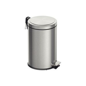 Cesto de Residuos Brasil Plus Tramontina de Acero Inox Scotch Brite con Pedal y Balde Interno Removible de 12 l