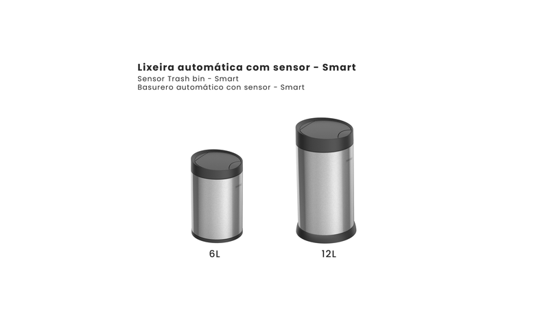 Cesto de basura discount acero inoxidable automatico