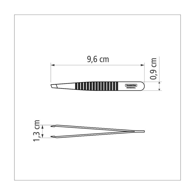 Pinza-Tramontina-de-acero-inoxidable-con-punta-diagonal.