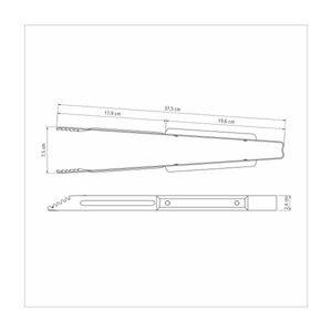 Pinza para Carne Churrasco Tramontina con Lámina de Acero Inoxidable y Mango de Madera 37 cm