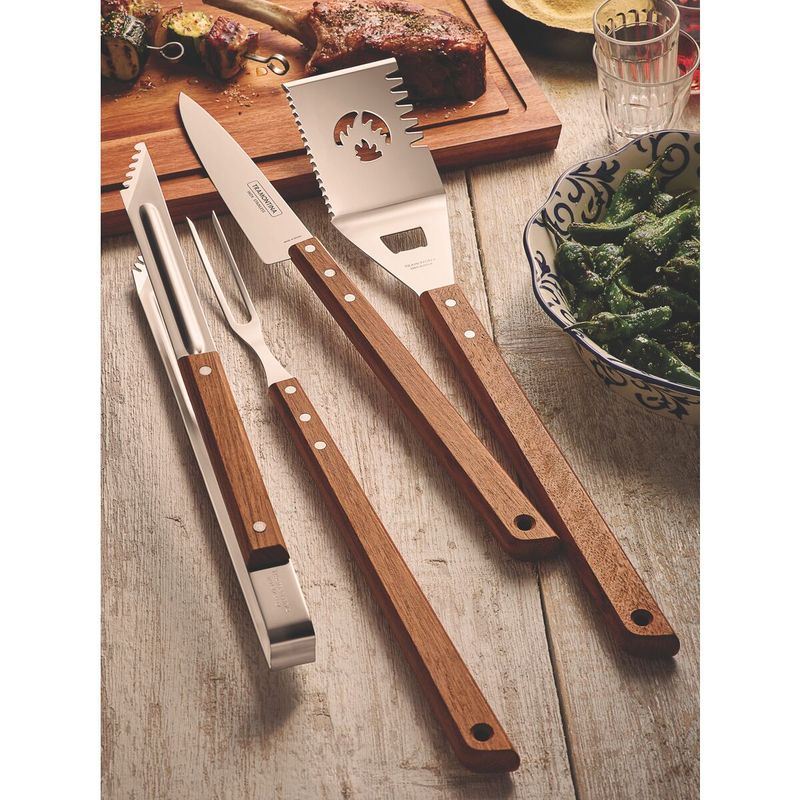 Pinza-para-Carne-Tramontina-Asado-con-Lamina-de-Acero-Inoxidable-y-Mango-de-Madera-37-cm