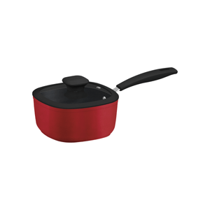 Olla Refinatta Tramontina de Aluminio con Revestimiento Interno Antiadherente Starflon Premium y Externo Siliconado Rojo 18 cm 2,2 L