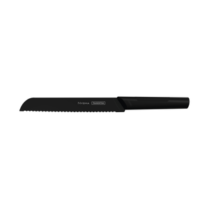 Cuchillo para Pan Nygma Tramontina con Lámina de Acero Inoxidable y Mango de Polipropileno Texturizado Negro 8"