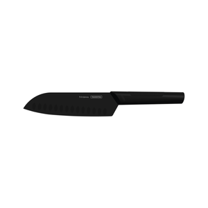 Cuchillo Santoku Nygma Tramontina con Lámina de Acero Inoxidable y Mango de Polipropileno Texturizado Negro 7"