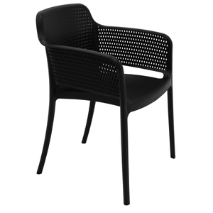 Silla Gabriela Tramontina de Polipropileno y Fibra de Vidrio Negro