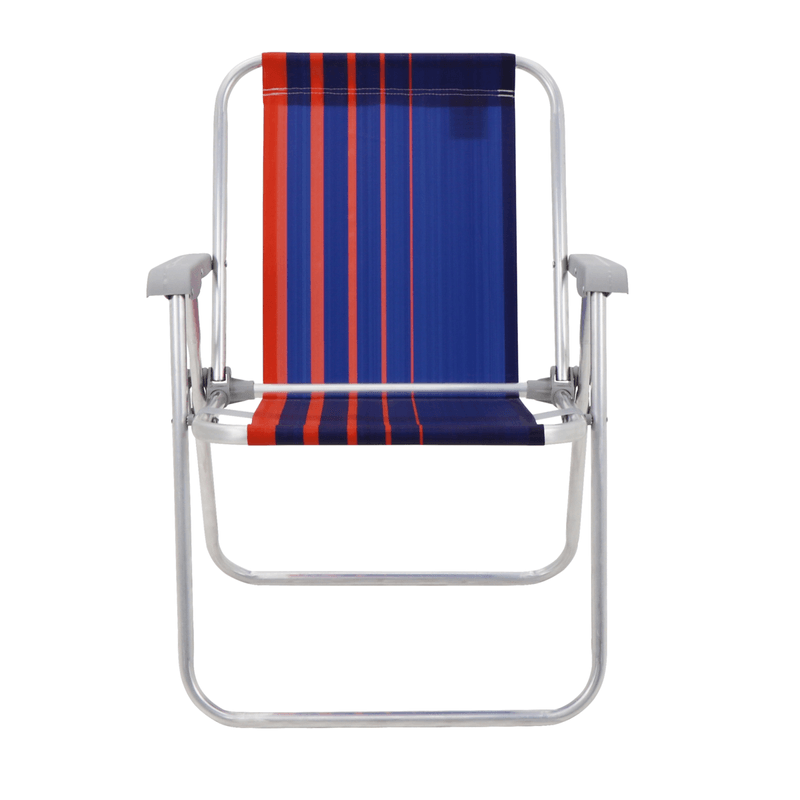 Silla-de-Playa-Tramontina-Samoa-Alta-en-Aluminio-con-Asiento-Azul-Oscuro-y-Naranja