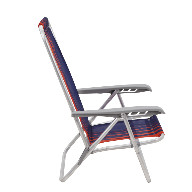 Silla-de-Playa-Reclinable-Tramontina-Bali-Baja-en-Aluminio-con-Asiento-Azul-Oscuro-y-Naranja