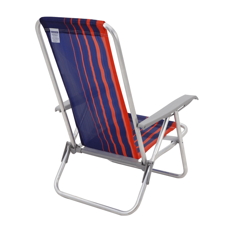 Silla-de-Playa-Reclinable-Tramontina-Bali-Baja-en-Aluminio-con-Asiento-Azul-Oscuro-y-Naranja