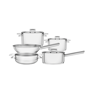 Batería de Cocina Brava Tramontina de Acero Inoxidable Triple Fondo 5 pzas