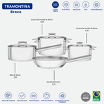 BaterA­a-de-cocina-Tramontina-Brava-de-Acero-Inoxidable--Fondo-Triple-con-Tapa-Plana--4-Piezas