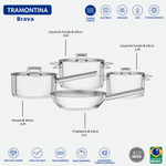 BaterA­a-de-cocina-Tramontina-Brava-de-Acero-Inoxidable--Fondo-Triple-con-Tapa-Plana--4-Piezas