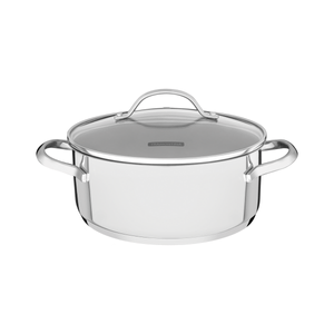 Cacerola Rasa Una Tramontina de Acero Inoxidable Fondo Triple 24 cm 4,8 L