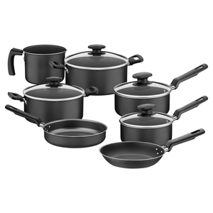 Batería de Cocina Loreto Tramontina de Aluminio con Revestimiento Antiadherente Starflon Max con Mangos y Asas Grafito 7 Pzas