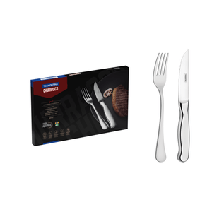 Juego de Cubiertos para Asado Classic Tramontina de Acero inoxidable con Cuchillos Jumbo 12 pzas