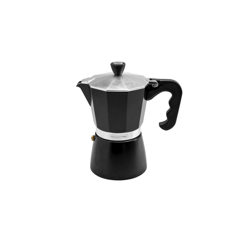 Cafetera-Expresso-Italiana-Tramontina-en-Aluminio-Negro-con-Mango-en-Nylon-320-ml