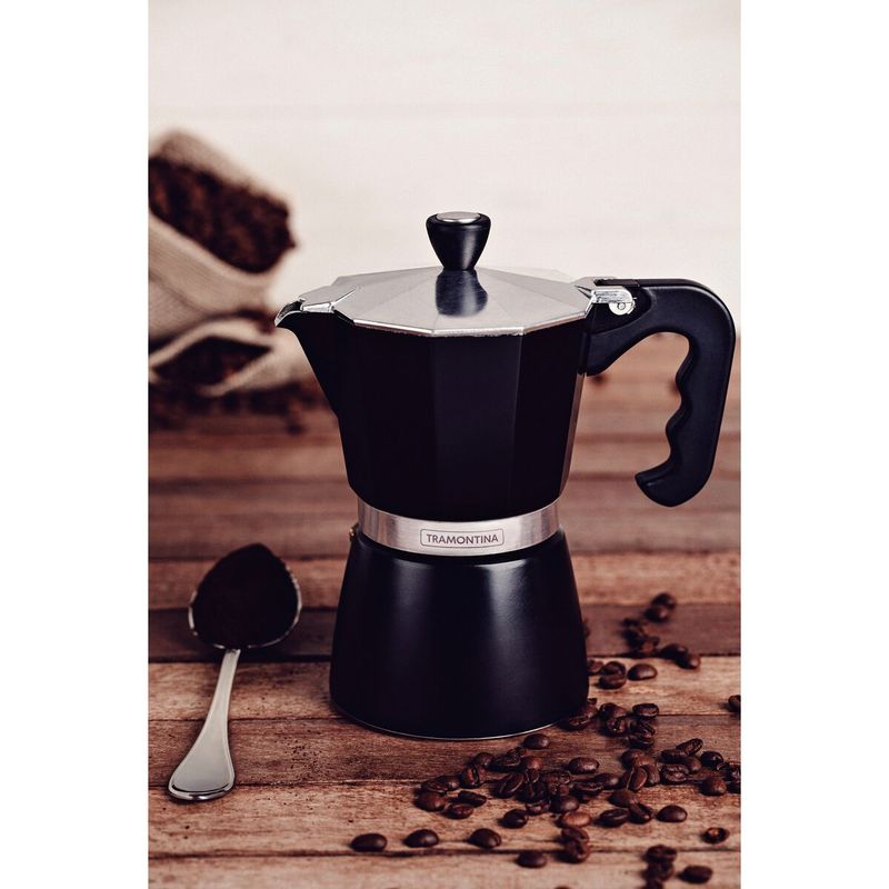 Cafetera-Expresso-Italiana-Tramontina-en-Aluminio-Negro-con-Mango-en-Nylon-320-ml