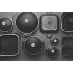 Kit Tramontina Lyon 360 de aluminio forjado con revestimiento interno antiadherente Starflon High Performance negro