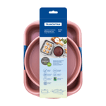 Juego de Asaderas Tramontina Brasil en Aluminio con Revestimiento Interno y Externo en Antiadherente Starflon Max Rosa 02 Piezas