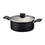 Batería de Cocina Tramontina Turim en Aluminio con Revestimiento Interno y Externo de Antiadherente Starflon Max Negro 07 Piezas