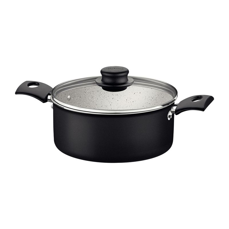 Batería de Cocina Tramontina Turim en Aluminio con Revestimiento Interno y Externo de Antiadherente Starflon Max Negro 07 Piezas
