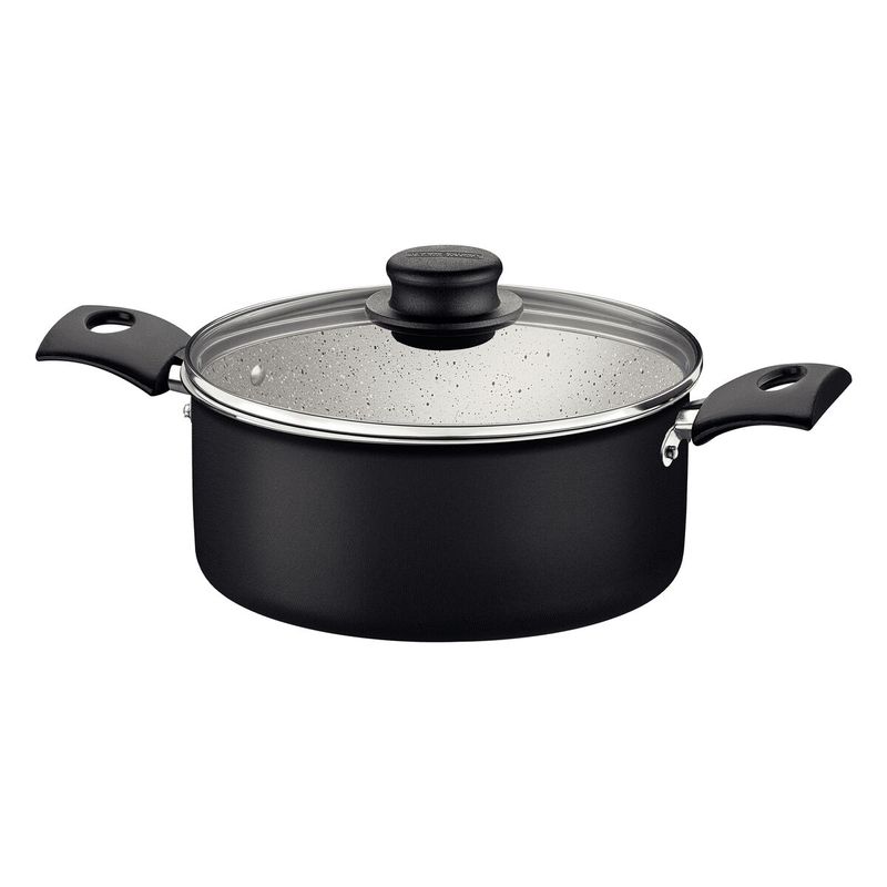 Batería de Cocina Tramontina Turim en Aluminio con Revestimiento Interno y Externo de Antiadherente Starflon Max Negro 07 Piezas