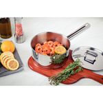 Olla Tramontina Brava de Acero Inoxidable Fondo Triple con Tapa Plana y Mango 20 cm 29 L