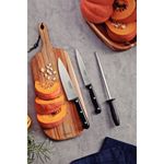 Juego de Cuchillos con Chaira Tramontina Ultracorte con Láminas de Acero Inoxidable y Mangos de Polipropileno Negro 3 Piezas